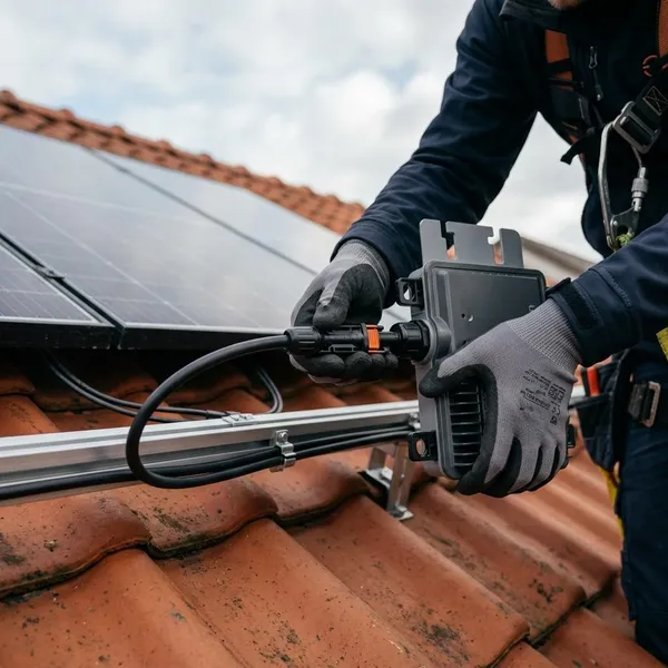 Hoe loopt de aansluiting van paneel naar meterkast