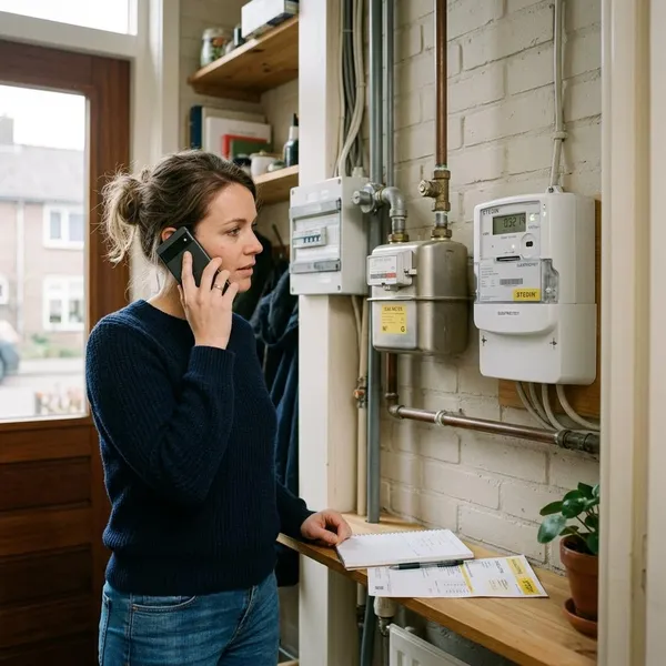 Waarom maakt de gasmeter geen verbinding