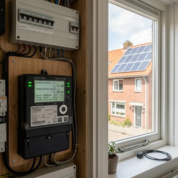 Hoe werkt een slimme meter met zonnepanelen