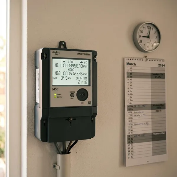 Hoe registreert een slimme meter hoog en laag tarief