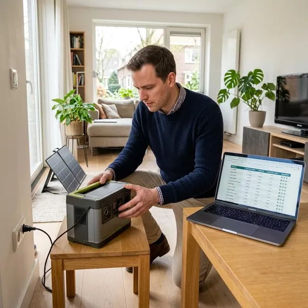 stekker batterij zonnepanelen